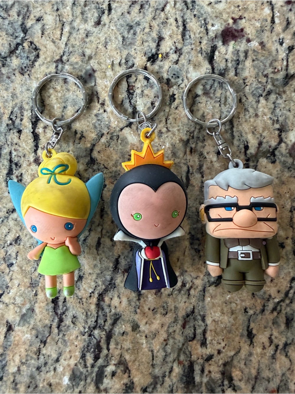 Disney theme Princess Evil Queen Fairy Tinkerbell Carl Fredricksen Keychains